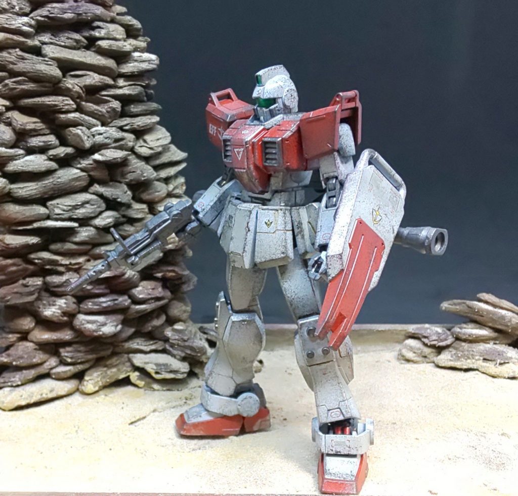 スポンジチッピングでウェザリングをしています。