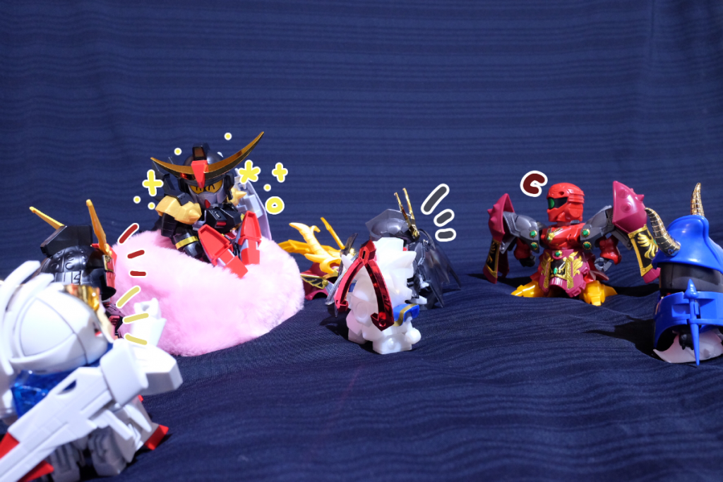 武者∀：真悪参さーん、武者デスサイズさんを連れてきましたよー
武者デス：やれやれ、ひどい目にあったぜー
真悪参：ありがとー