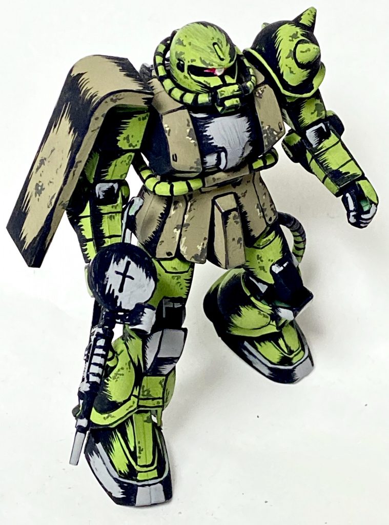 1/144 ザクⅡ アメコミイラスト風–4枚目/制作者：@j_gunaka