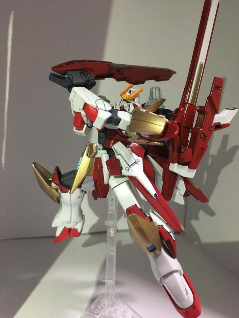 v２アサルトバスター、セカンドＶともに中長距離がメインとどこかで見たので、白兵戦でも対応できるように剣を装着させてます。