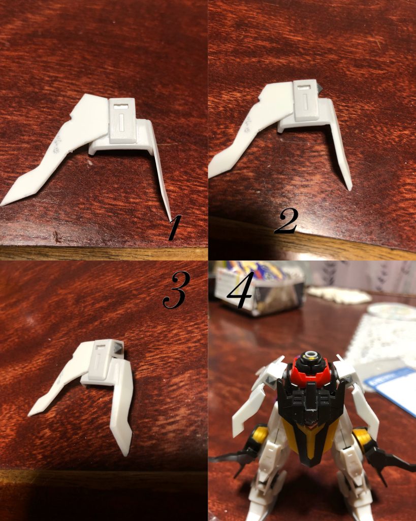 なかなかシュヴァルツリッターに合うのが見つからなかったのでプラ板で形を整えてオリジナルのパーツをつくりました(*'▽'*)
ベースにしたのはMarkIIのジャンクパーツから採用しました!