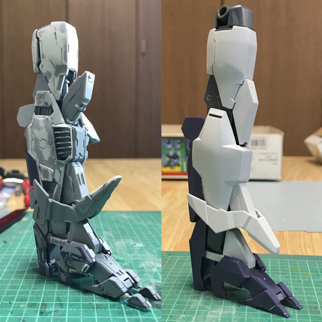 全身にディテールを追加し、キットの余剰パーツを使用し、デザインを変更しています。

全身改修に4週間
塗装、デカールに1週間半かかりました。