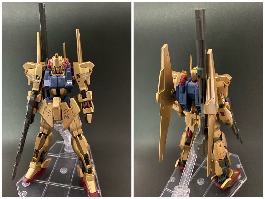 フロント&リアショット
金は成型色のまま塗装後、グロス仕上げにしました。