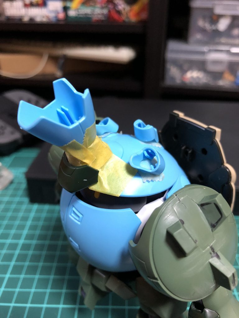 角初期案。使ってないモモカプルのパーツでなんとか作成した状態。