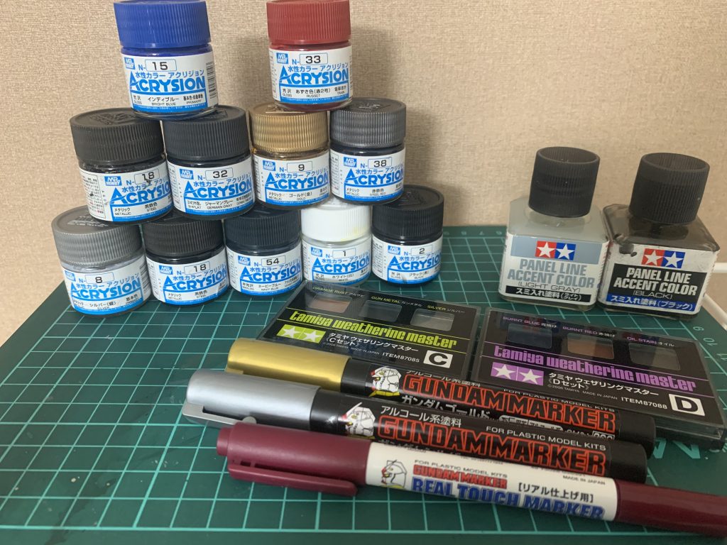 使用した塗料等になります。