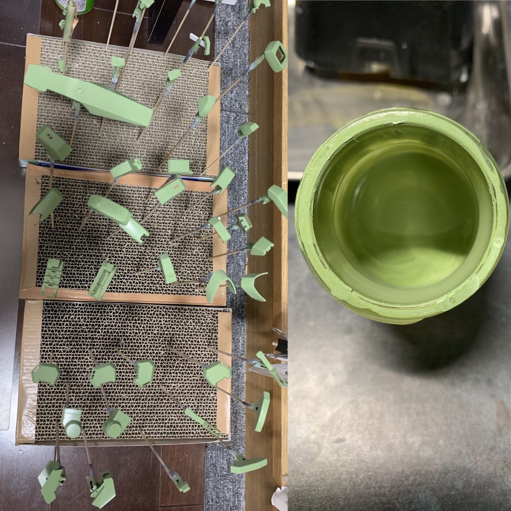 調色…抹茶みたいな色