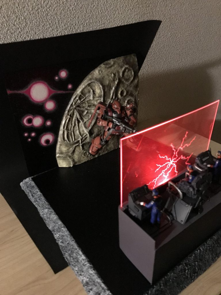 作成工程ではないですが、これもお気に入りの写真です。横からです。