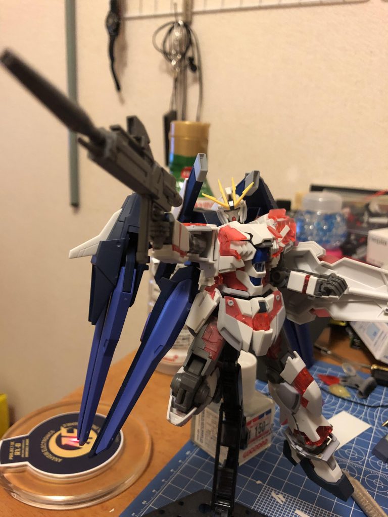 元案でアメイジングストライクフリーダムのバックパックだけ付けた時の写真