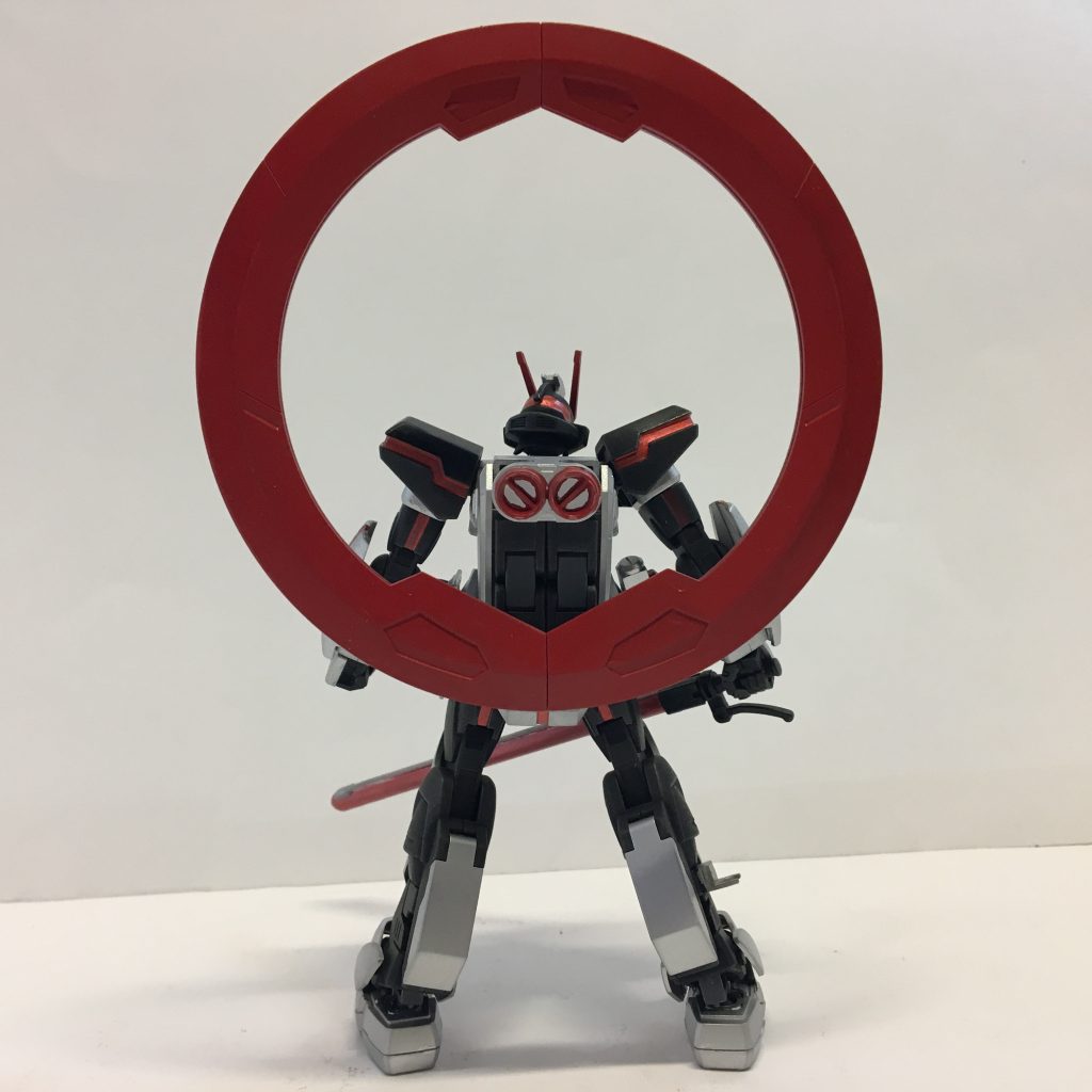 背面は無改造ですがフォトンストリームカラーのレッドを大きめに表現しています。