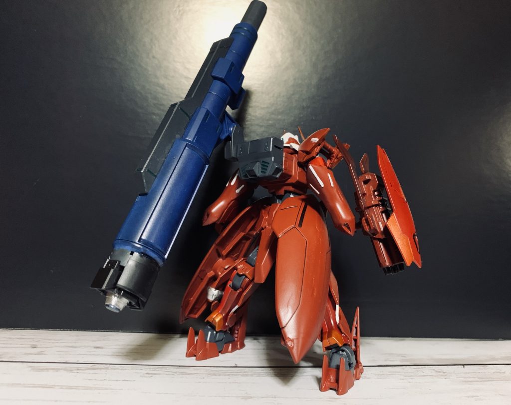 ガルバルディリベイクの大口径榴弾砲に一部パーツを付け足して制作しました