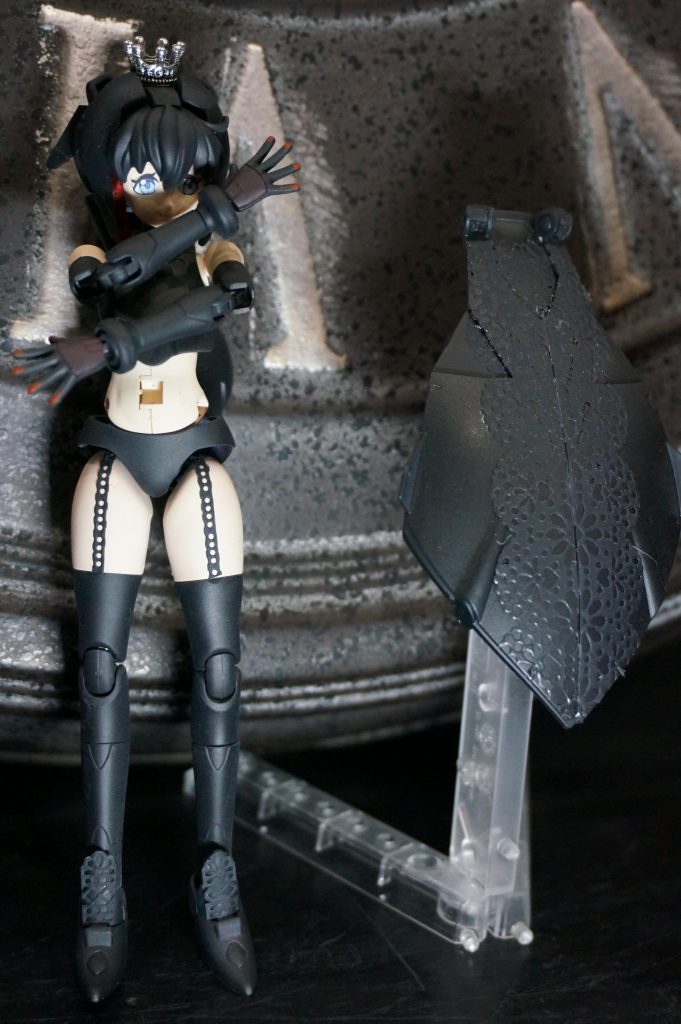 後ろスカートは閉じることができる。このキット、装甲がないのでめちゃ稼働する。普段と違う目線で、楽しく作成できた。Das Feenreich！