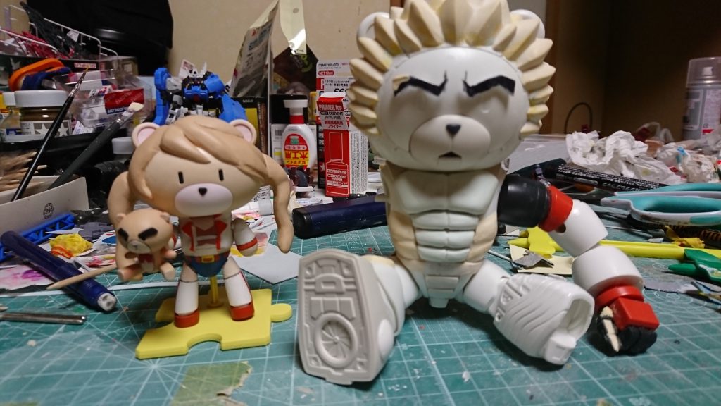 髪の毛は全部エポパテです。
おかげでちょっと頭は重めです。