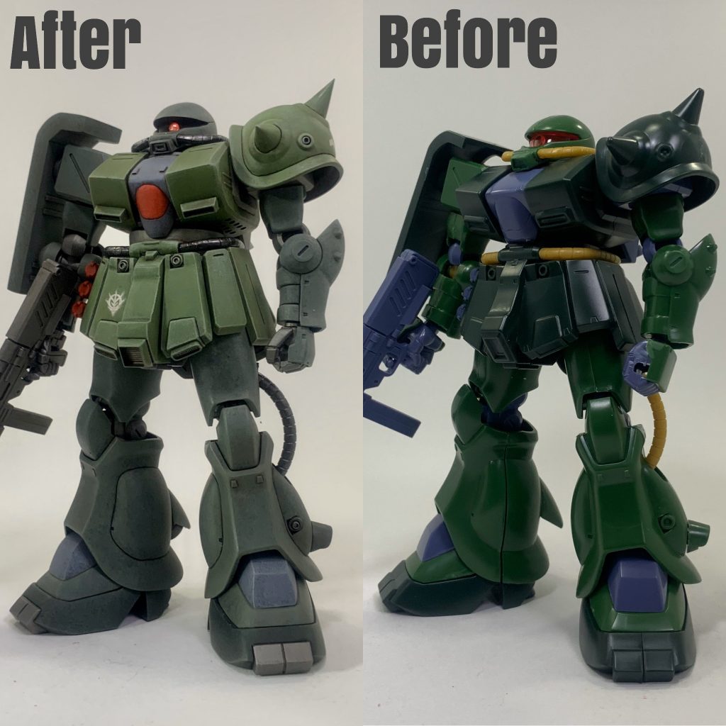 素組みとの比較です。