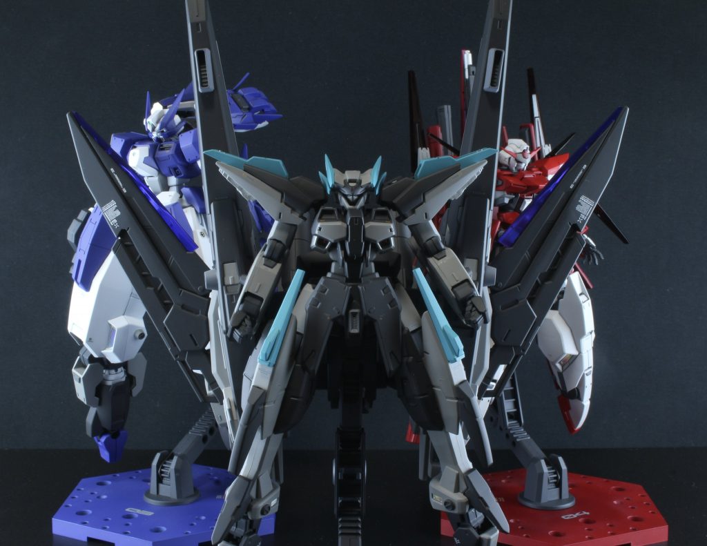 最後に過去作と一緒に撮ったものです。
セラビィーとFXオービタルを指揮する部隊長の設定です!!
実はメインカラーは先に作っていたディスプレイスタンドの色に合わせて考えています(〃ω〃)
ご覧いただきありがとうございました( •̀ᴗ•́ )/