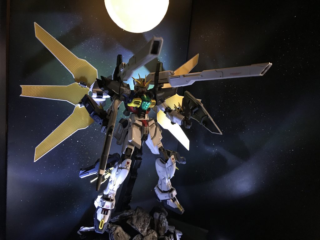 背景と土台も下手なりに作ってみました。