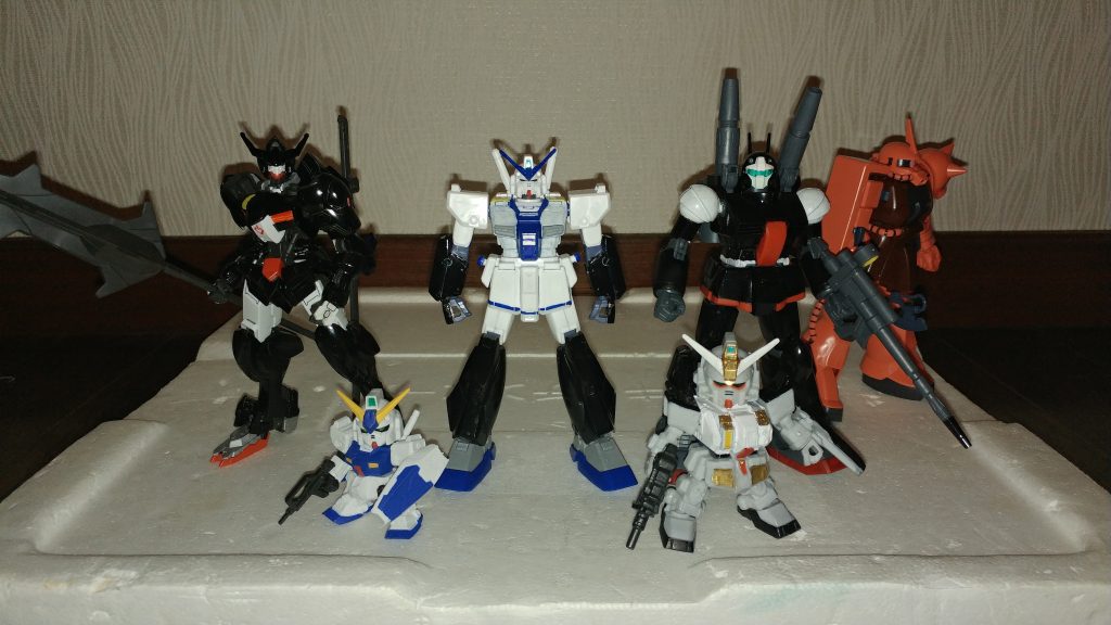 最後に今まで作った艦娘系MSと一緒に
我が鎮守府にも着々と艦MSが建造されて来ました!この調子でどんどん製作していくぞー❗\(^o^)/