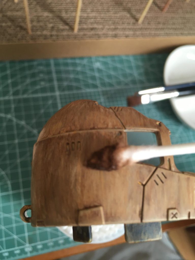 あとはお好みで綿棒を使って塗料を伸ばしたり溶剤をつけて薄めたり！