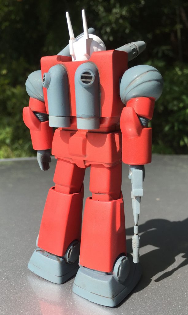 背面。バックパック？も本体と一体。