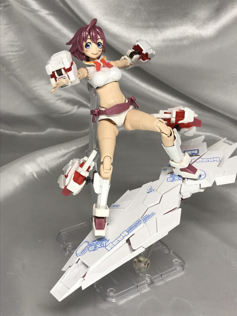 ライドオン。
写真撮るの凄い大変でした(笑
足裏で固定などはせずそれぞれアームで乗ってるようにしてます。