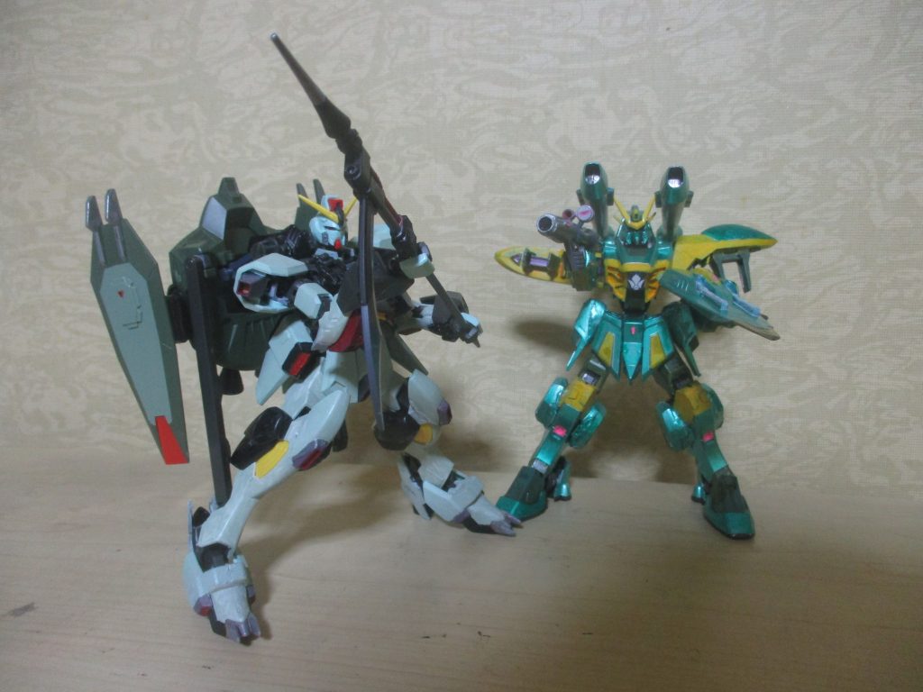 せっかくなので、サブナックと共闘!なお、脳内設定で、パイロットは「鉄花団」のヤマギ・ギルマトンということにしてます。理由は単純に、パイロットのシャニとヤマギの髪型が似ていると思ったからです(2人共、左目が髪に隠れているので)w