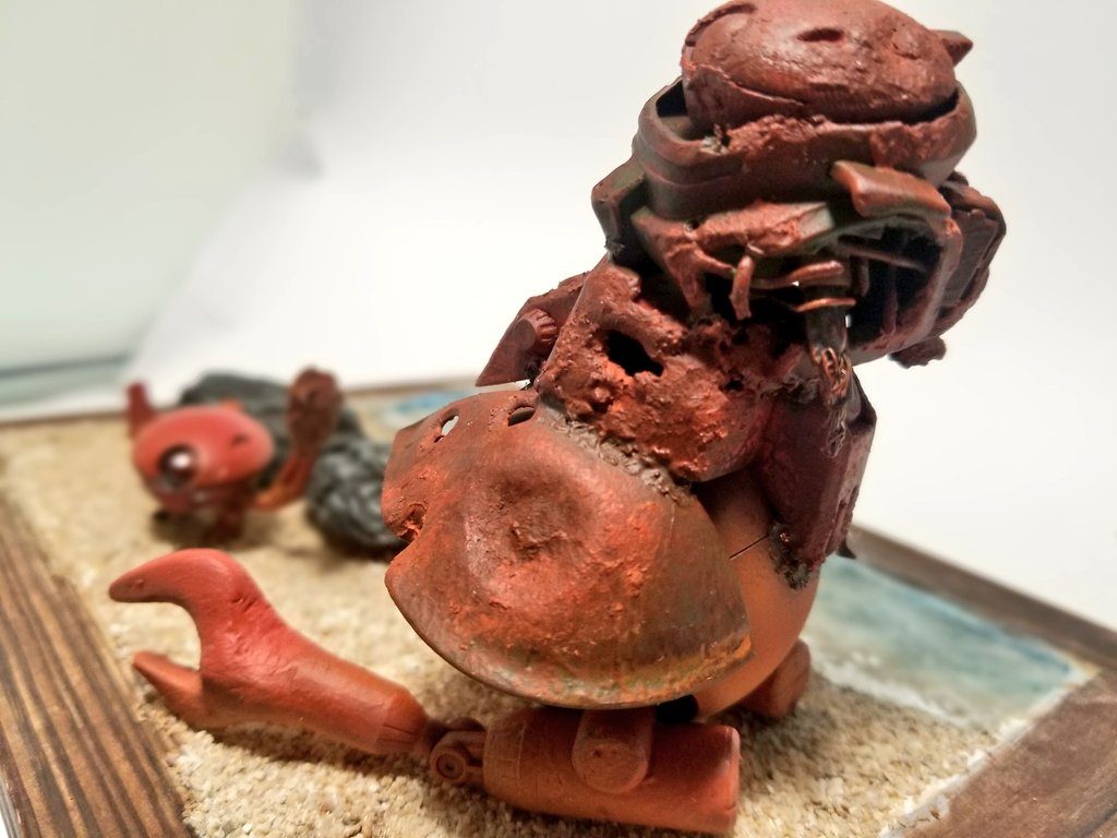 グリモア横から
こちらも糸はんだと適当な配線で壊れてる感じを