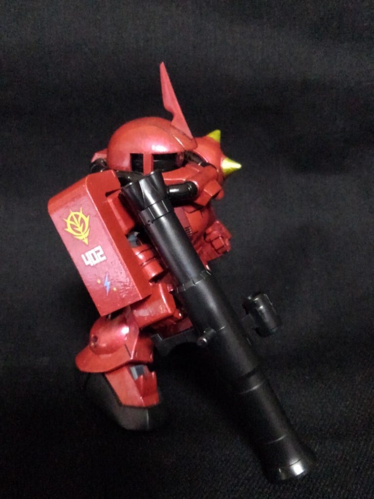 デカールに関してはガンダムデカール(RG用とMSVのもの ジオンマーク、ナンバー、星マーク)とHIQパーツのもの(稲妻マーク)を使用しています。