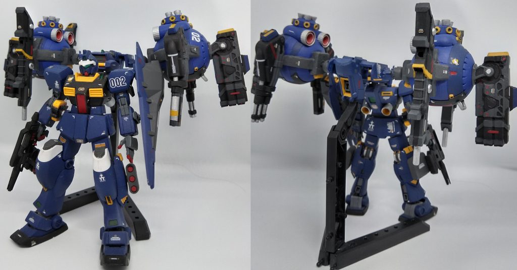 ジャグラー装備全体図です。後ろが重すぎてスタンド無しでは自立できません。