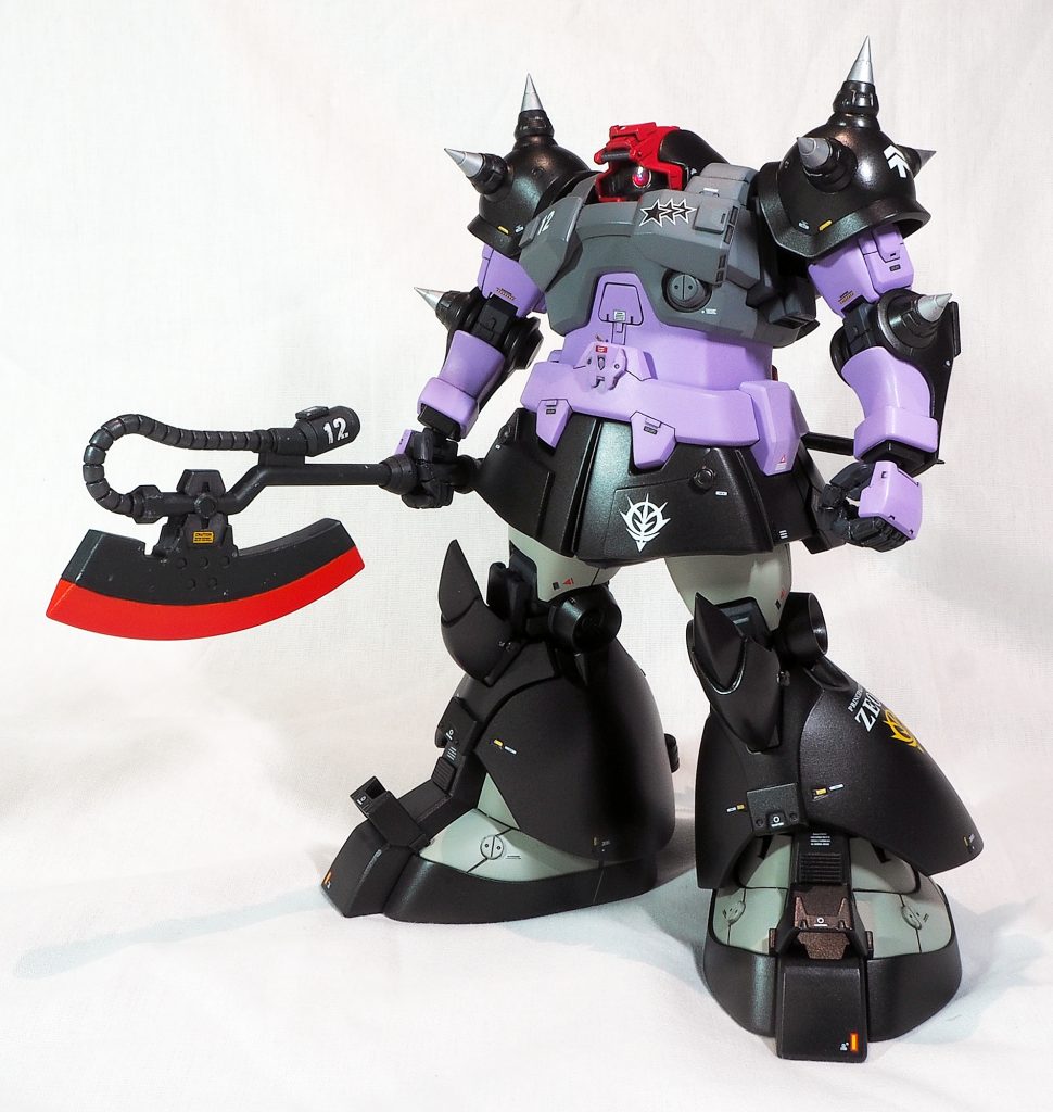 オルテガ機フロント。
黒い三連星格闘担当。
マッシュ機が敵に致命傷を与えた所に止めを刺す。
主武装はジャイアント・ヒートホーク(※メガサイズザクのやつです)