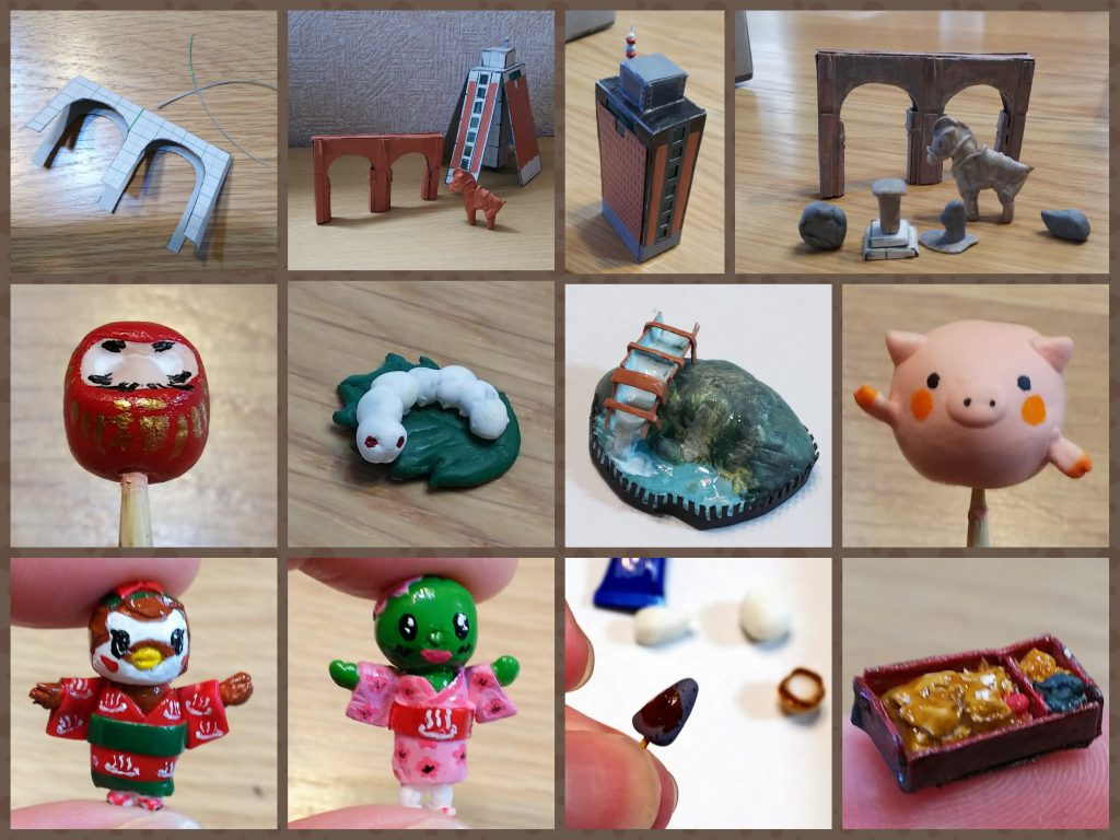 碓氷峠にある碓氷第三橋梁、通称めがね橋、
群馬県庁、
はにわ(馬)、
上野三碑、
高崎だるま、
お蚕様(かいこの王国 というお菓子の再現)
草津湯畑、
ころとん(前橋市のゆるキャラ)、
おちゅんちゃん(ホテル磯部ガーデンのゆるキャラ)、
こうめちゃん(安中市のゆるキャラ)、
味噌田楽(こんにゃく)、
登利平の竹弁当
まだまだピックアップしきらない部分もありますが、この辺で。
群馬に遊びに行ってみたくなったでしょ??
是非、遊びにいらしてください(*^▽^*)ノシ
どこでもわたしがこ案内いたしましょう(笑)