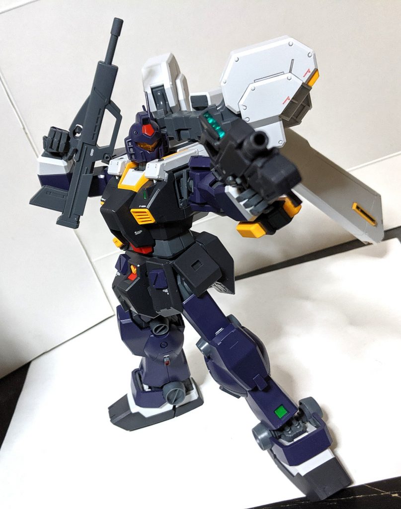 以上、ジム・クゥエル高機動型でした
 ヘイズルタイプも好きだけどジムタイプも好き過ぎるあまり、ごちゃまぜで制作するという発想で作ったものですが個人的に良い感じに仕上がり納得のいく作品に仕上がりました