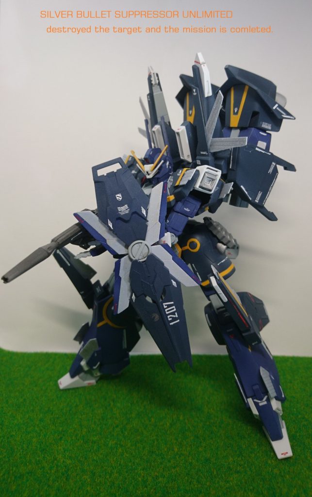 写真ではサイコフレームのラメがあまり光りませんが、現物もあまり光りません（＾＾；　今回の自作サイコフレームは59点（自己採点）