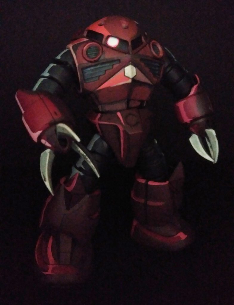 ほぼ正面。暗くした方が2Dっぽいのですが画質が粗くなりました。