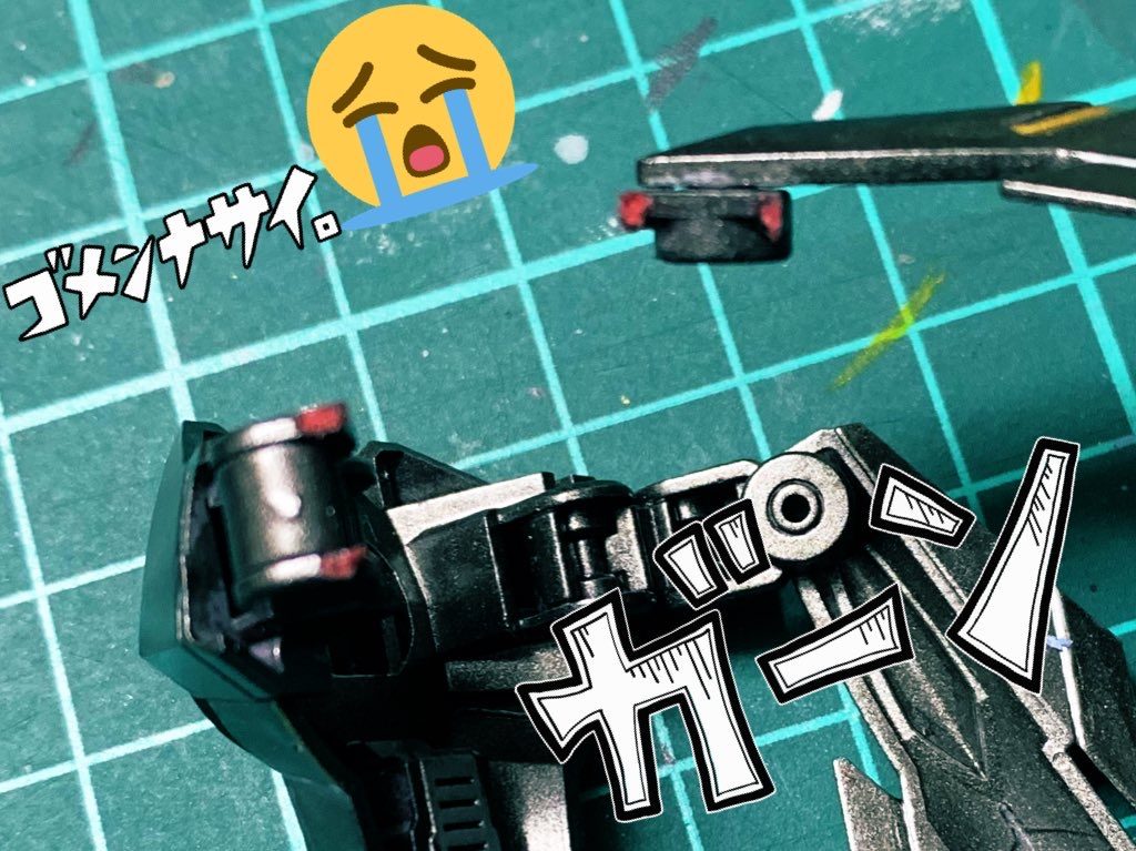 途中、ひび割れや塗装の剥げ、破損をしてしまいました‥