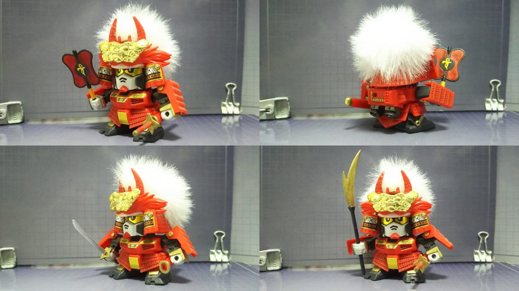 御旗、楯無、御照覧あれ!!信玄頑駄無出陣。かねてから抱いていた信玄頑駄無の真っ赤な兜への違和感の正体、それは武田信玄の兜にあるべき白い飾り毛が足りないことでした。