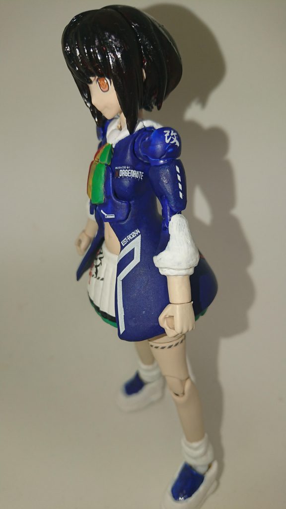 ちなみに、スカートは取り外し可能で、通常では見えませんが、おパンtには赤枠改の型式番号を貼り付けております