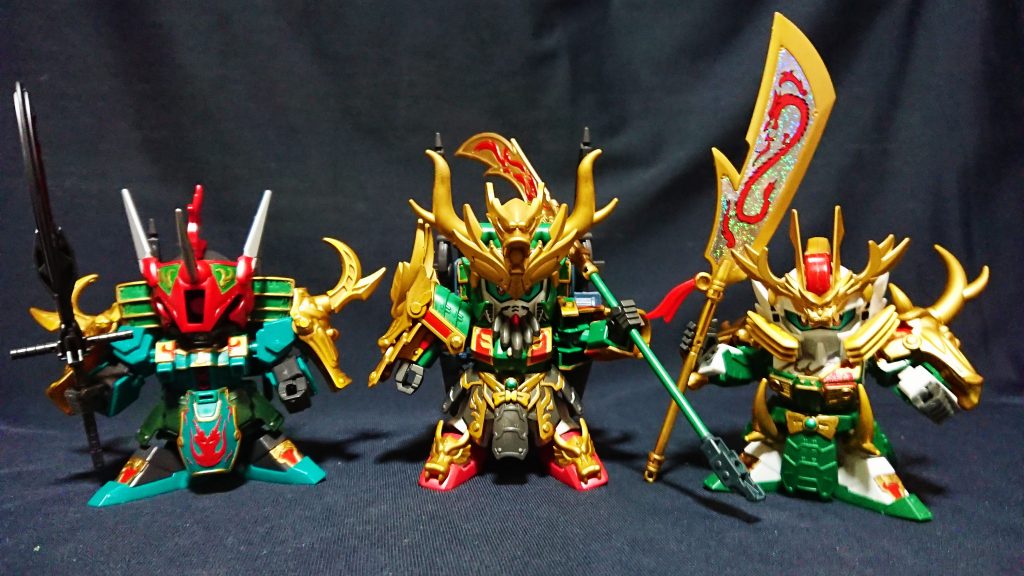 関羽ガンダム→鬼神装関羽(強化型ZZ)
関平ガンダム→関平Ex-S
周倉ドーベンウルフ→周倉リーヴェンヴォルフ
真関羽隊 全員強化完了!