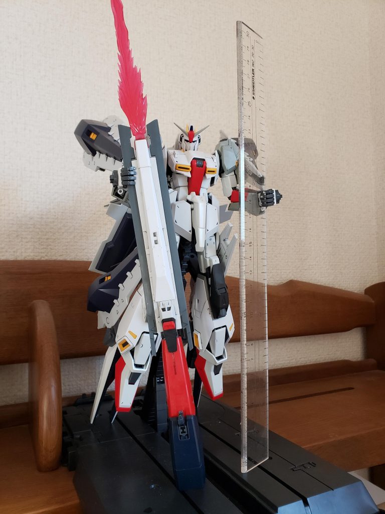 ポージング(なかなかしんどかったハイゼンスレイII立ち)＆30cm定規で大きさ比較