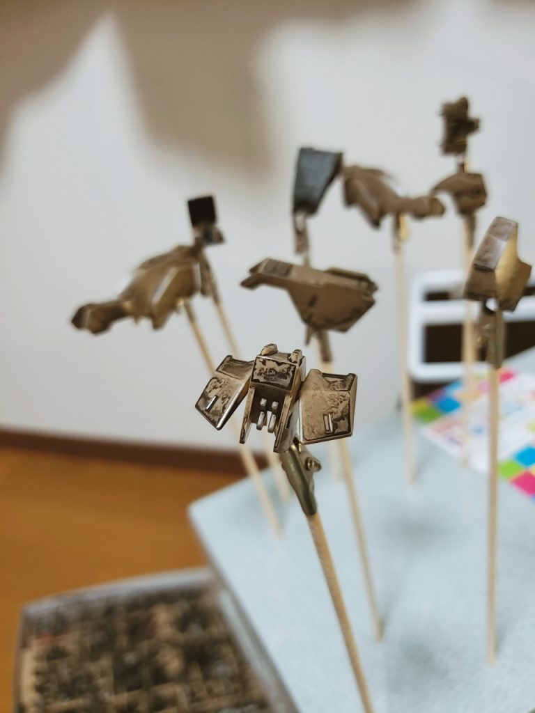 ウォッシングです。原液そのまま塗ったので、濃くなってしまいました。後で薄め液で色を伸ばしていきました!