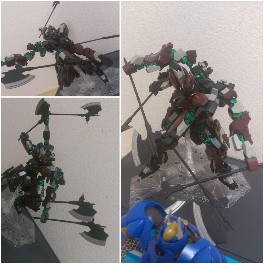 サブアーム展開　４本のハルバートを振り回します。