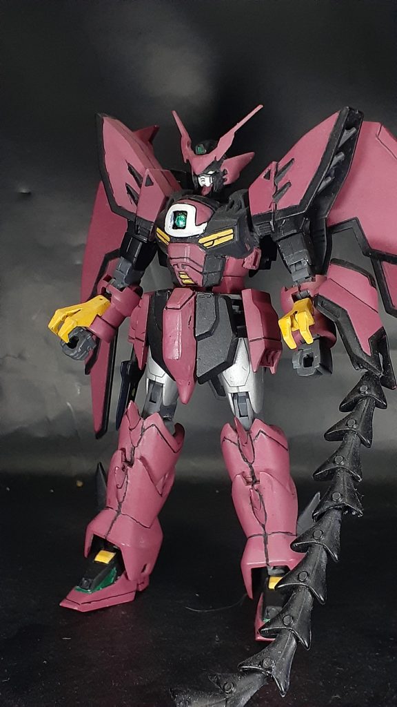 1/144エピオンに様々なHGのパーツを取り付けて作りました
特にHGACウイング、ウイングゼロ辺りは多く流用してます