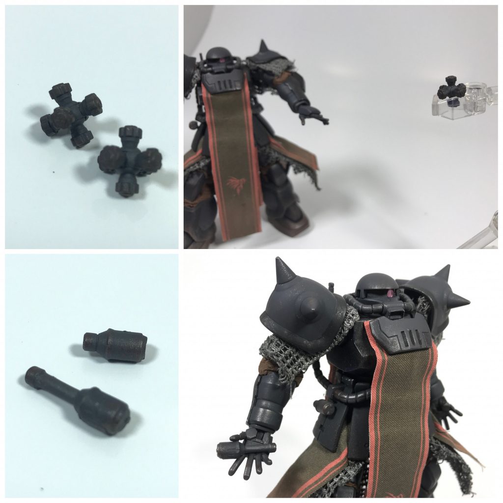 クラッカー
レギオンの装備する手投げ榴弾。
直撃以外で操兵に対して致命傷を与えることは難しいが、歩兵や従兵機などへの攻撃や牽制としては非常に有効。
爆発範囲が広いが生産コストが高いA型(写真上)と生産コストが安いが爆発範囲は狭いB型(写真下)の2タイプが存在している。