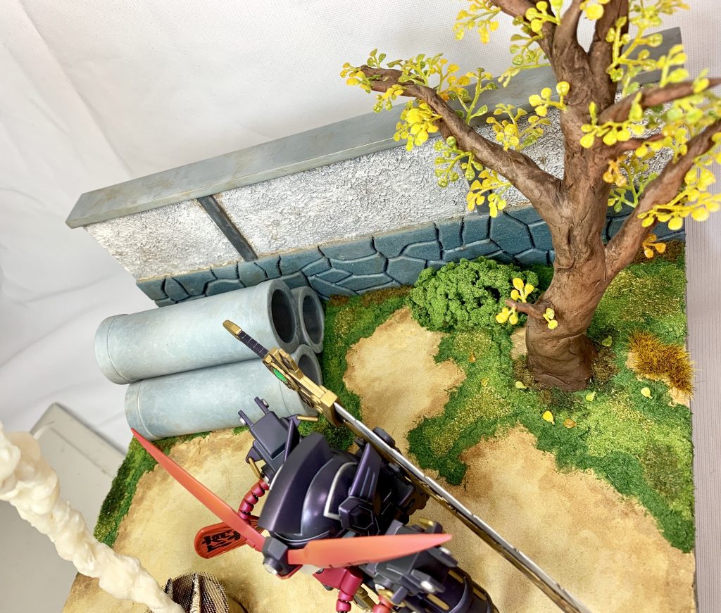 草とか木はサンマの季節ですし ちょっと秋っぽい感じにしてます。