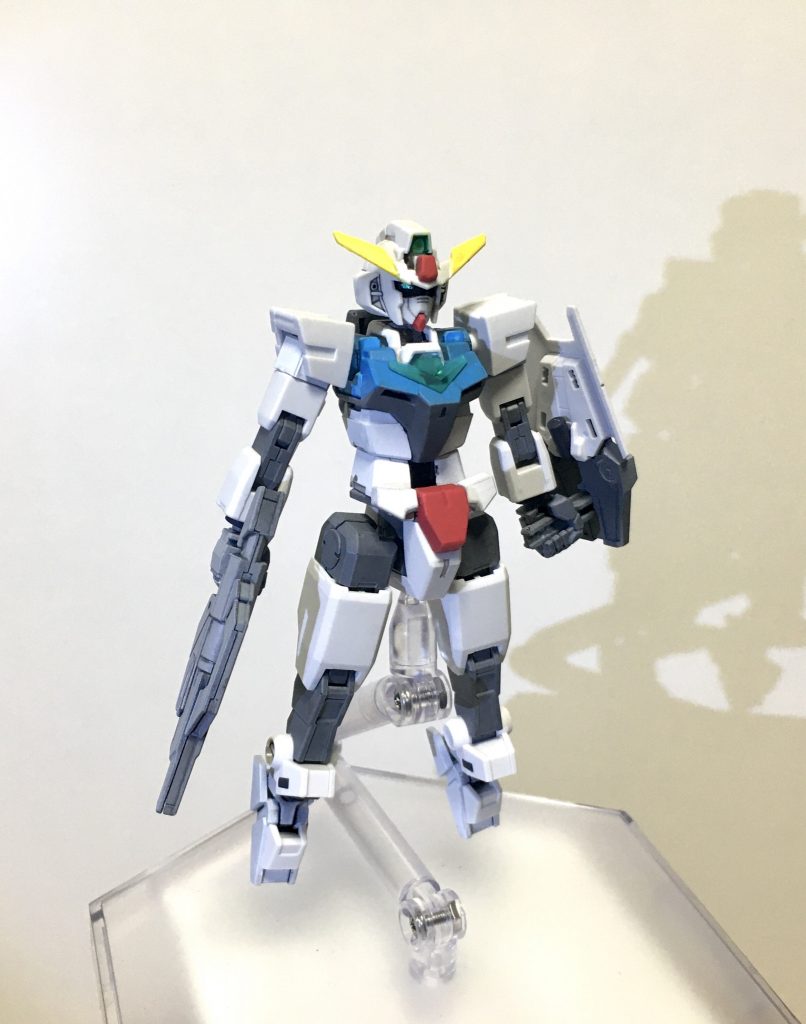 コアガンダム(F91カラー)
アンテナ、胸部パーツをマスキングやら筆やらで色分けなどをしてあります