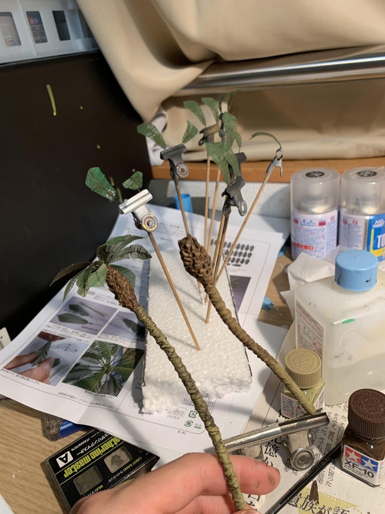 最後にヤシの木を作りました。