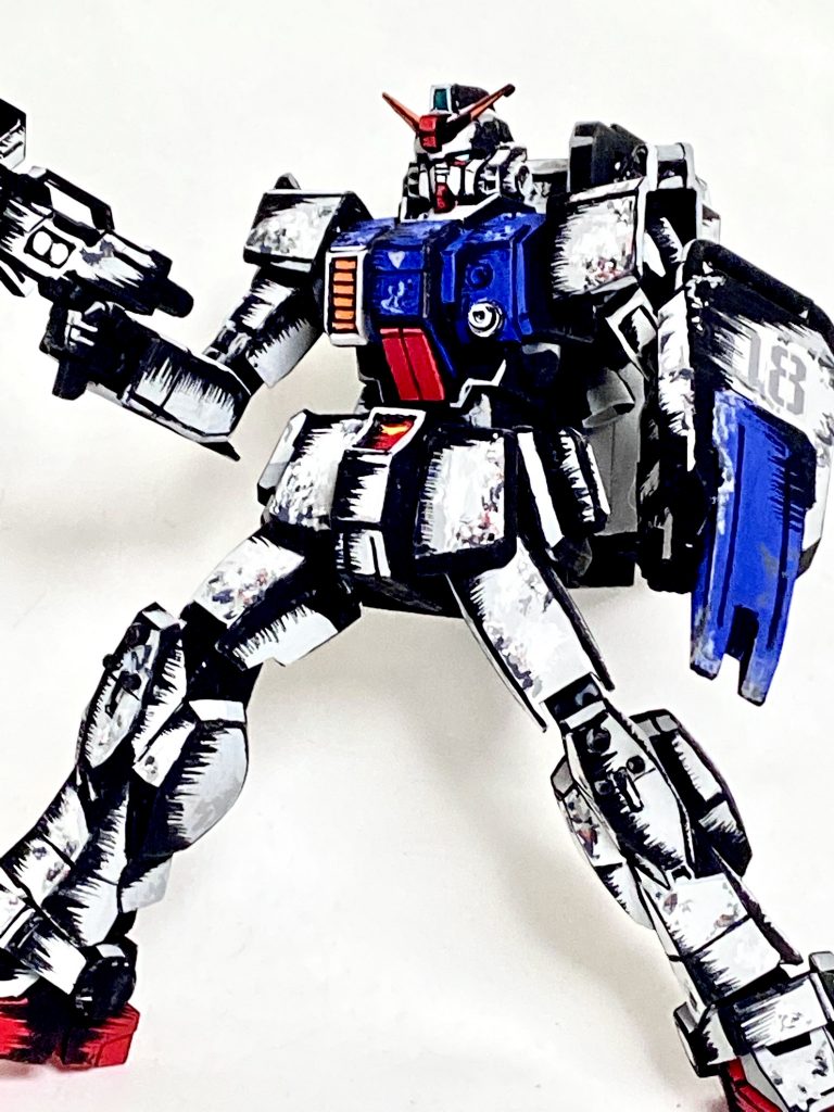 1/144 陸戦型ガンダム アニメイラスト風–5枚目/制作者：@j_gunaka