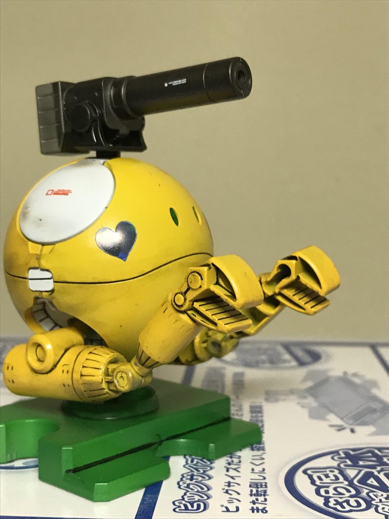 ボールハロの右斜め アピールショット!
ボールハロの本体塗装は イエローと
ホワイトで 塗装しました。