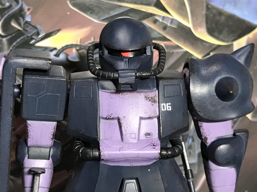 バストアップ。頭部パーツはダクトを作り直した以外外見上はなにも手を加えていません。なのにこのカッコ良さ!