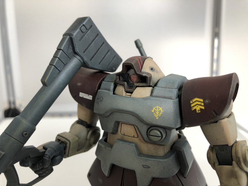 アップ
カメラアイはHアイズに置き換えてます。
拡散ビーム砲は防塵のため封じ込めた…という設定。