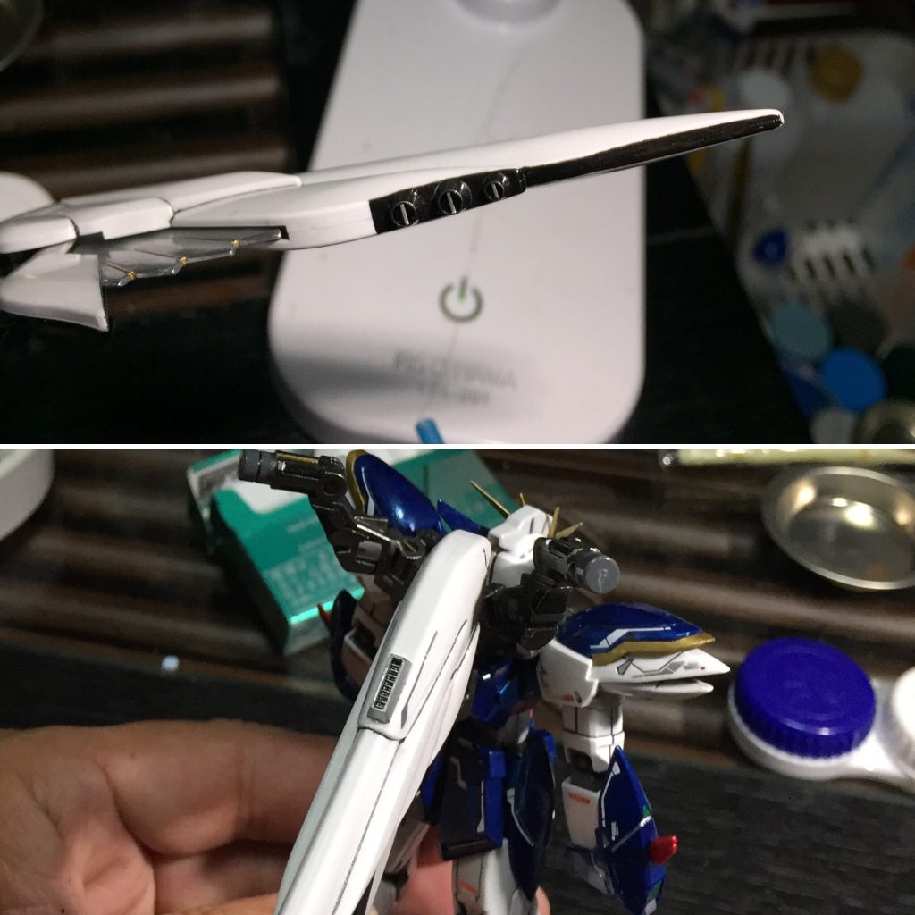 リアウイングだけ、スラスターとバーニアを追加^_^