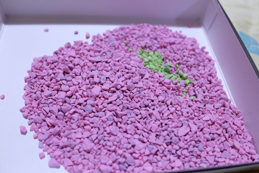 結構な量が出ましたね。
ちなみにこのペレットの色にも意味があります。